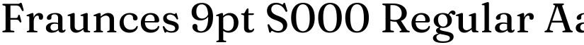 Fraunces 9pt S000 Regular font