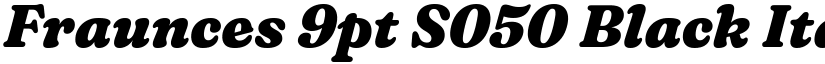 Fraunces 9pt S050 Black Italic font
