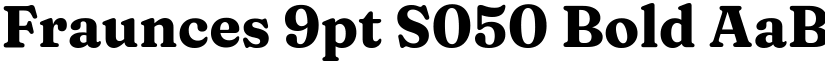 Fraunces 9pt S050 Bold font