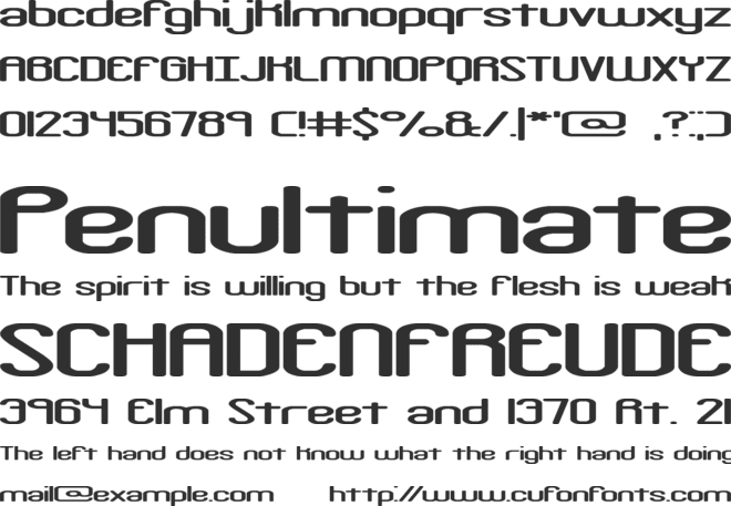 Crackdown font preview