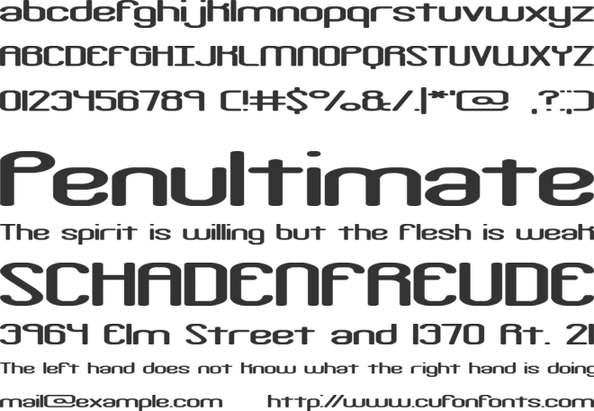 Crackdown font preview
