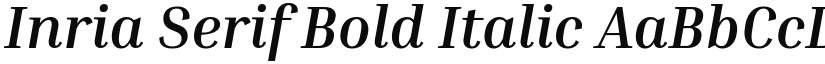 Inria Serif Bold Italic font