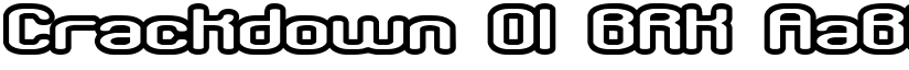 Crackdown O1 BRK font