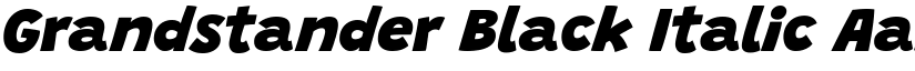 Grandstander Black Italic font