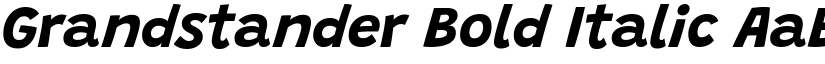 Grandstander Bold Italic font