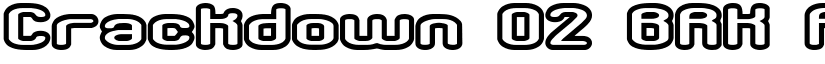Crackdown O2 BRK font