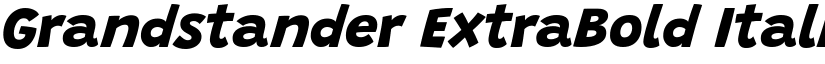 Grandstander ExtraBold Italic font