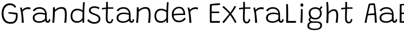 Grandstander ExtraLight font