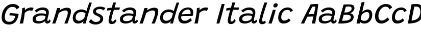 Grandstander Italic font