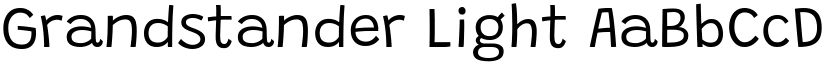 Grandstander Light font