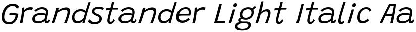 Grandstander Light Italic font