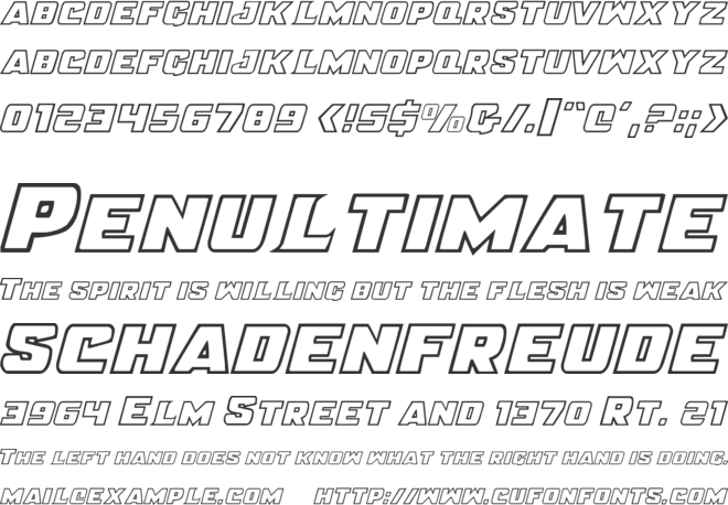 Justice font preview