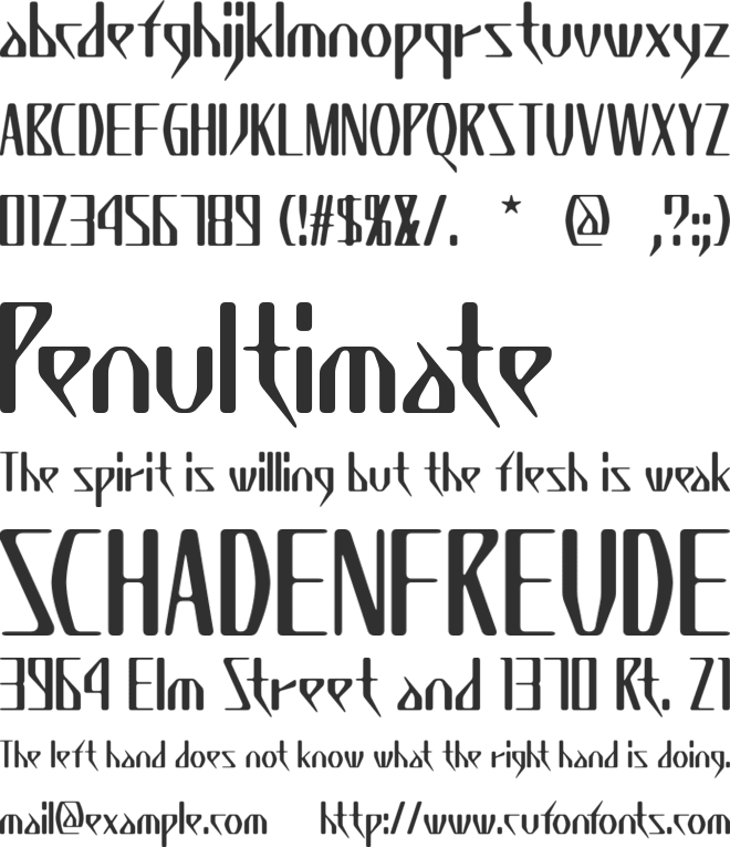 K7 Wednesday font preview