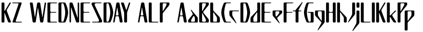 KZ WEDNESDAY ALP font
