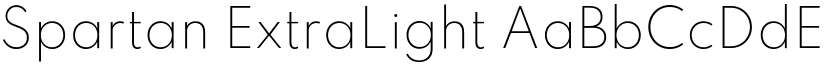Spartan ExtraLight font