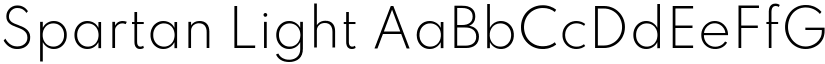 Spartan Light font
