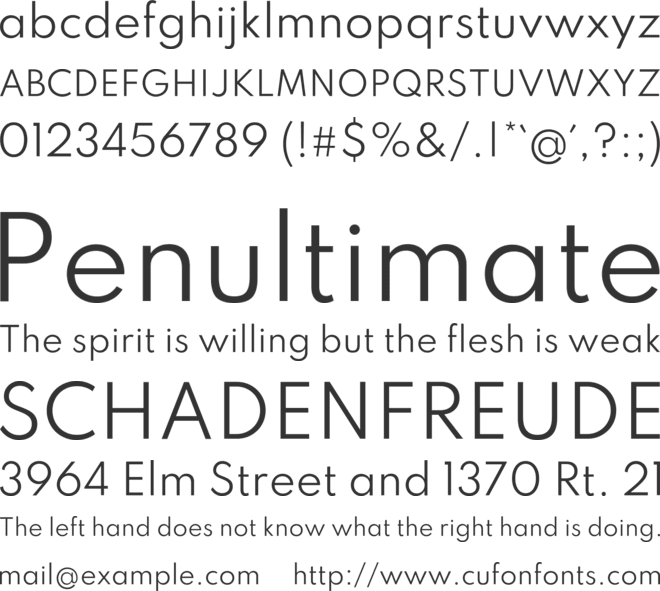 Spartan font preview