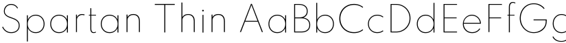 Spartan Thin font
