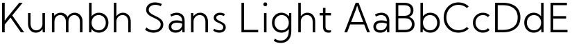 Kumbh Sans Light font