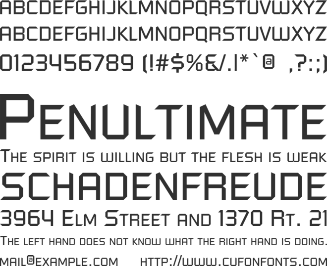 Futured font preview