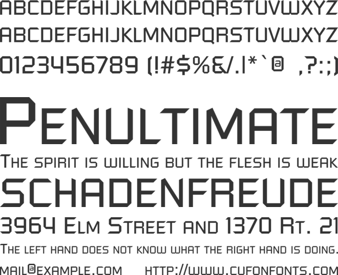 Futured font preview