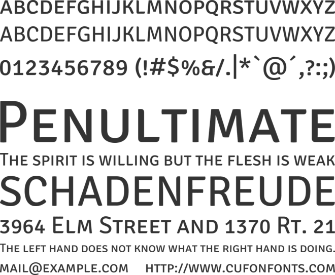 Signika Negative SC font preview