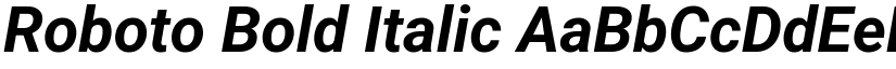 Roboto Bold Italic font