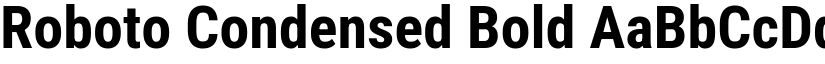 Roboto Condensed Bold font