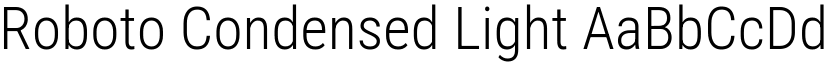 Roboto Condensed Light font