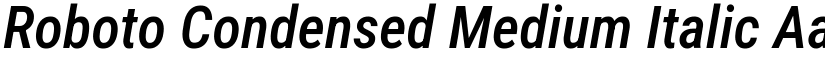 Roboto Condensed Medium Italic font