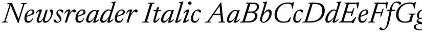 Newsreader Italic (Variable) font