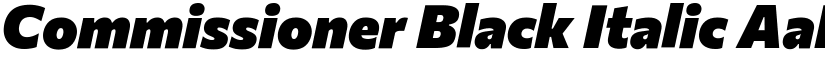 Commissioner Black Italic font