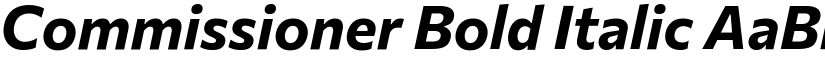 Commissioner Bold Italic font