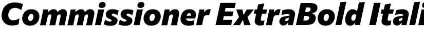 Commissioner ExtraBold Italic font