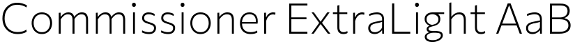 Commissioner ExtraLight font