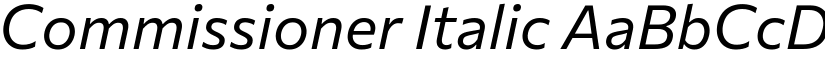 Commissioner Italic font
