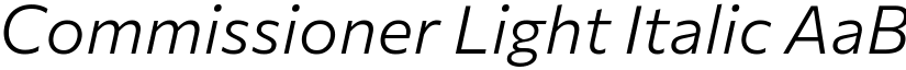 Commissioner Light Italic font
