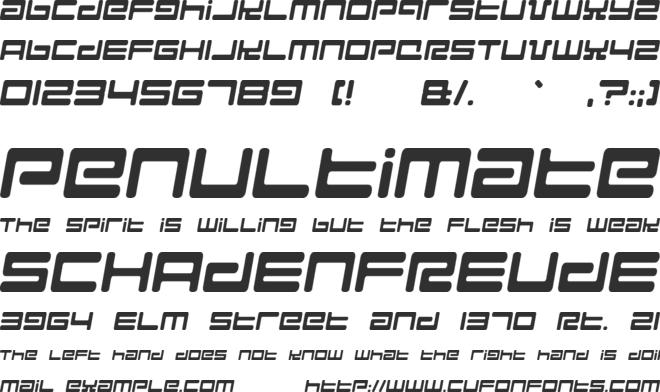 Hyperspeed font preview