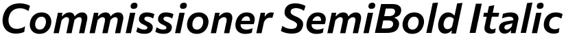 Commissioner SemiBold Italic font