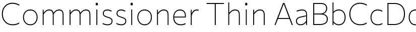 Commissioner Thin font