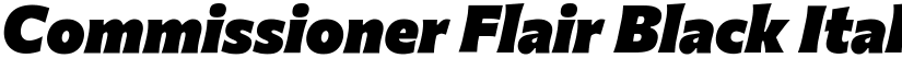 Commissioner Flair Black Italic font