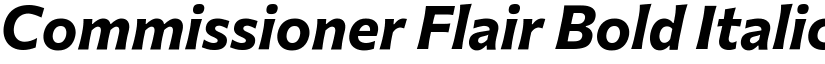 Commissioner Flair Bold Italic font