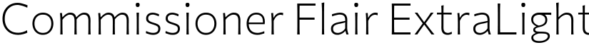 Commissioner Flair ExtraLight font