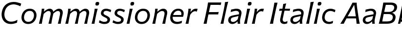 Commissioner Flair Italic font