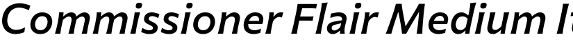 Commissioner Flair Medium Italic font
