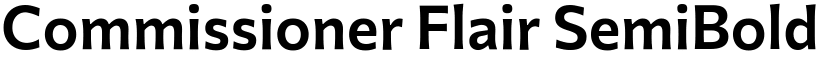Commissioner Flair SemiBold font