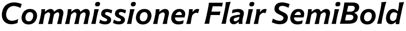 Commissioner Flair SemiBold Italic font