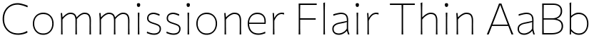 Commissioner Flair Thin font
