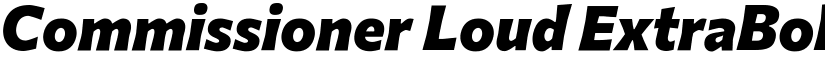 Commissioner Loud ExtraBold Italic font