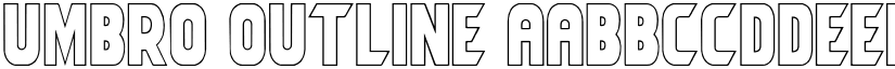 Umbro Outline font